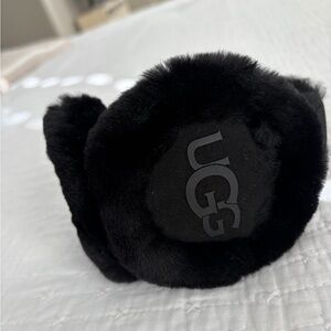 UGG Black Furry Ear Warmers